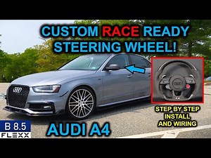 CARBON steering wheel install on Audi A4 (2008-2016) & PUSH BUTTON START wiring
