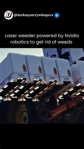 Dark Mystery Whispers on Instagram: "🌱 What if weeding farms could be done without chemicals or backbreaking labor? Carbon Robotics’ LaserWeeder, powered by #NVIDIARobotics, uses advanced AI vision and precision lasers to identify and eliminate weeds autonomously. By targeting weeds with pinpoint laser energy, it reduces herbicide use, saves time, and helps farmers grow healthier crops. ✅ AI-powered weed detection ✅ Precision lasers replace chemicals ✅ Autonomous farming = science meets sustain