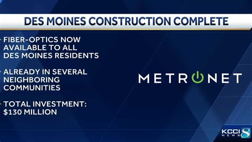 Metronet finishes laying fiber optics throughout Des Moines