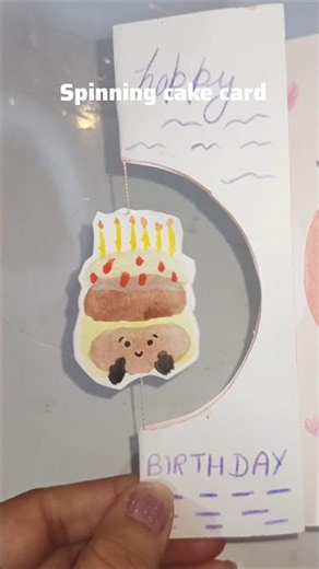 Spinning birthday card 🎂#diygreetingcards #shorts #diy #papercraft