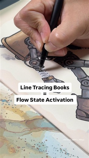 Line Tracing is the vibe you need #adultcoloring #crafts #linetracing