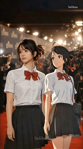 너의 이름은 레드카펫 애니메이션 vs 현실 your name Red Carpet Anime vs Real Life