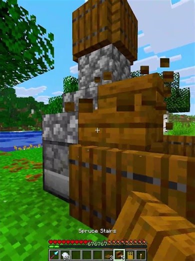 Minecraft When You Need a House on Day 1...🤯 (World's Smallest Violin) #minecraft #shorts