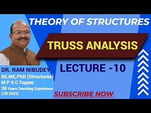 Deflection of truss by unit load method Example L 10