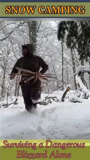 Living Inside the Winter Mountain Silence #wintercamping #snowcamping #camping #survival