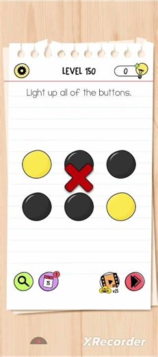 the brain test solution level 150 🔘🟡👍