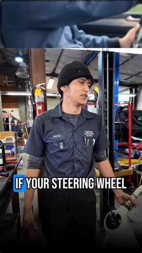 A steering wheel that’s off-center, pulling to one side, or tire wear...