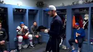 New York Rangers. Post-game locker room. Broadway Hat. MUST-WATCH. | NHL