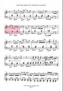 Main Theme (Ragtime ver.) - Paper Mario: Color Splash (Piano Score)