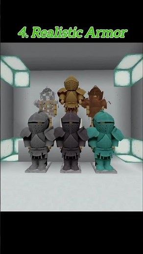 TOP 4 Armor Texture Pack For Minecraft PE #games #shorts #minecraft