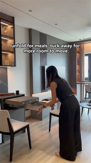 Retractable Folding Dining Table For Small Space