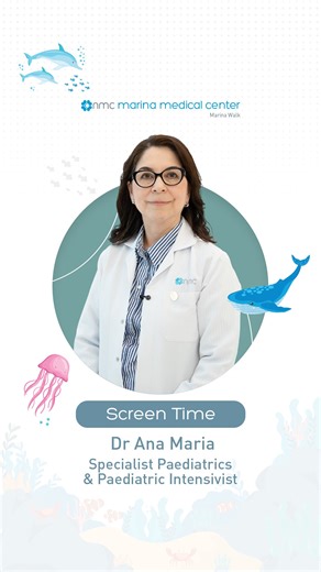 Screens are everywhere but how much is too much for kids? Dr. Ana Maria, Specialist Pediatrician, explains how screen time affects children’s focus, sleep and development and offers simple tips for setting healthy limits without stress. Book your consultation today! nmc.ae | 800313 | NMC MyHealth App | NMC Marina Medical Center