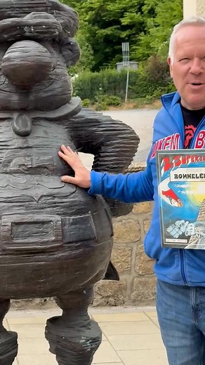 Check out the Superjhemp statue in Mersch, Luxembourg! While we have Superman in the USA, Luxembourger have Superjhemp. The Superjhemp comic books series is a wonderful study in Luxembourg culture and history! Jhmep is the Luxembourgish nickname for "Jean Pierre," a common first name of old! Learn more.... | Luxembourg Legacy