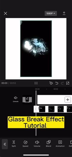 glass break tut #fyp #CapCut #viral #foryoupage #foryou | glass break overlay