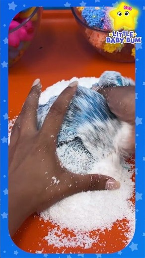 Snow Slime Time! 🤮 Gooey Slimy Little Baby Bum ASMR Craft #kids #shorts
