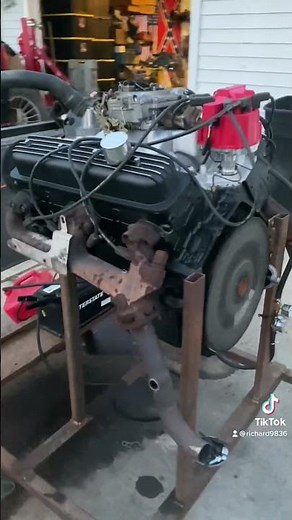 350 small block Chevy 11:1 compression roller cam Vortec cylinder heads. Close to 370hp.