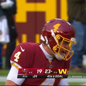 The Washington Football Team takes 10:26 off the clock with 19 plays and 80 yards to finish off the Bucs after a 4th and Goal Antonio Gibson touchdown! | NFL