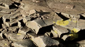 close up of rocky stones formation