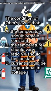 10K views · 143 reactions | The condition of Ohm's law is that: _____ 퐈❤️퐏퐄퐂 #electricalengineering #electrician #education #review | Philippine Electrical Code | Facebook