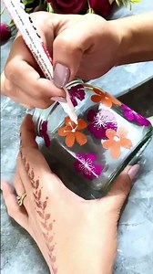 Glass Bottle Makeover using Ceramic Marker #ytshorts #ytviral #diyideas #markers #diy #ceramicart