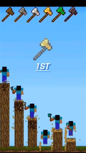 Which Axe is Fastest in Minecraft? #shorts