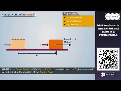 Define Work in Mechanical Engineering