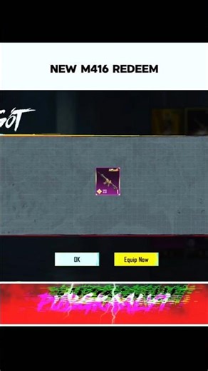 New M416 Redeem 🔥💀 #bgmi #newm416skin #m416upgrade #shorts #crateopening