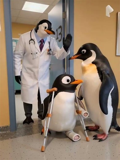 pingu sale del médico