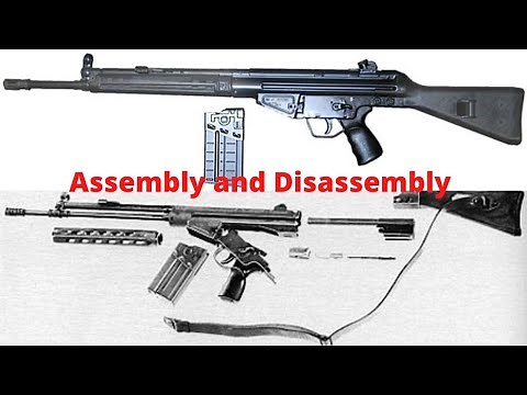 Assembly and disassembly H&K G3A3 rifle with tutorials(Striping Assembling)