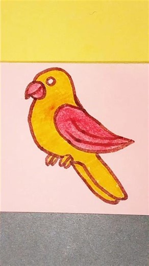 Parrot 🦜 Drawing #shorts #art #drawing