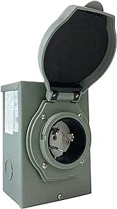 Amazon.com: FstChoyis 50 Amp Generator Power Inlet Box, NEMA SS2-50P Inlet Box for 3 Prong Generator Cord, 125/250 Volt, 12500 Watts, Weatherproof for Outdoor Use, ETL Listed : Patio, Lawn & Garden