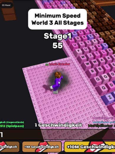 Minimum Speed World 3 All new Stages#robloxfyp #fyp #adminabuse #robloxgames #1speedkeyboard #keyboardescape #keyboardescapeasmr