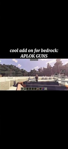 testing out gun add on link to download in description #addon #mod #mcpe #minecraft #bedrock #funny
