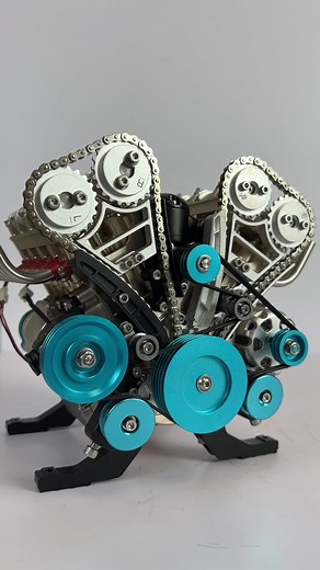 V8 metal assembly diy engine#enginemodel #v8power