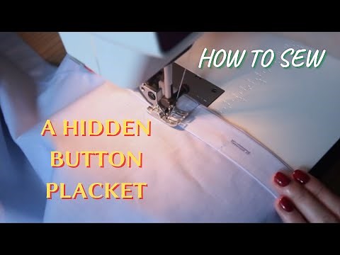 HOW TO SEW a hidden button placket || Dressy Talk Patterns