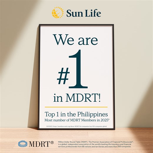 Sun Life ranks No. 1 in MDRT in the Philippines