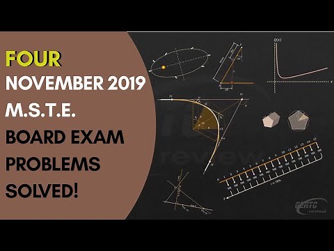 FOUR MSTE NOVEMBER 2019 CE BOARD EXAM PROBLEMS, SOLVED!
