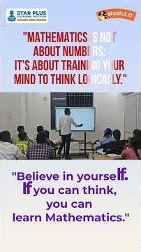 Today's Math class ✅Believe in yourself. If you can think, you can learn Mathematics #mathematics