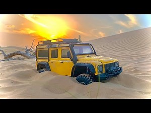 Brushless Traxxas TRX-4 Driving In The Desert / jumps / VXL - 3S