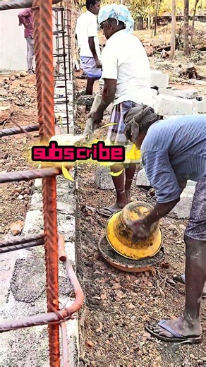 Boundary Wall Solid Block Work Process 🏗️ Skilled Mason in Action##subscribe #constructionchannel