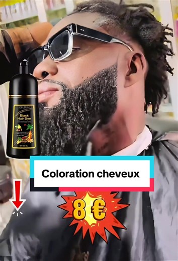 #coloration #barbe #cheveuxnaturels Shampoing Colorant 3en 1 de chez sefundun Ne tache pas ultra pratique..