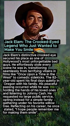 Jack Elam: The Crooked-Eyed Legend Who Just Wanted to Make You Smile