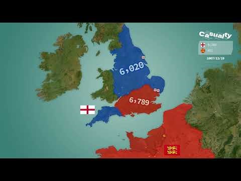 1066 The Norman Conquest of England Animated Map #NormanConquest #WilliamtheConqueror