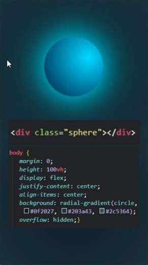Light Sphere Animation | HTML CSS #animation #coding #css