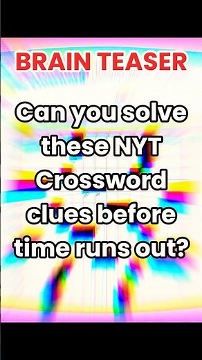Can you answer all five of these NYT #crossword clues before time runs out? #wordpuzzlegame #puzzle