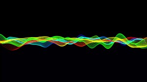 Download Digital particle wave background. for free