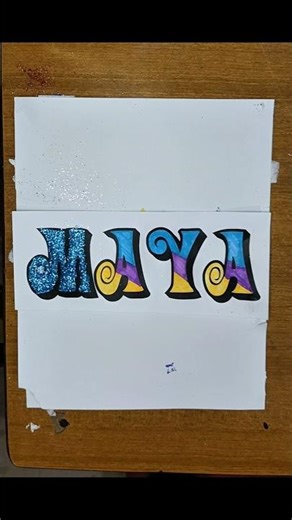 Satisfying Glitter Name Art ✨ Maya