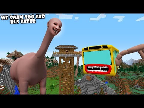 SURVIVING FROM WE SWAM TOO FAR and BUS EATER ARRIVAL in Minecraft - Coffin Meme - Gameplay