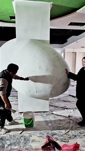 Creating a Giant Egg Shell with Plaster: A Stunning Handmade Art Process!