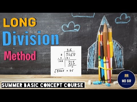 Long Division Method for Square Roots | What is Long Division Method | Basic Concept | MD Sir